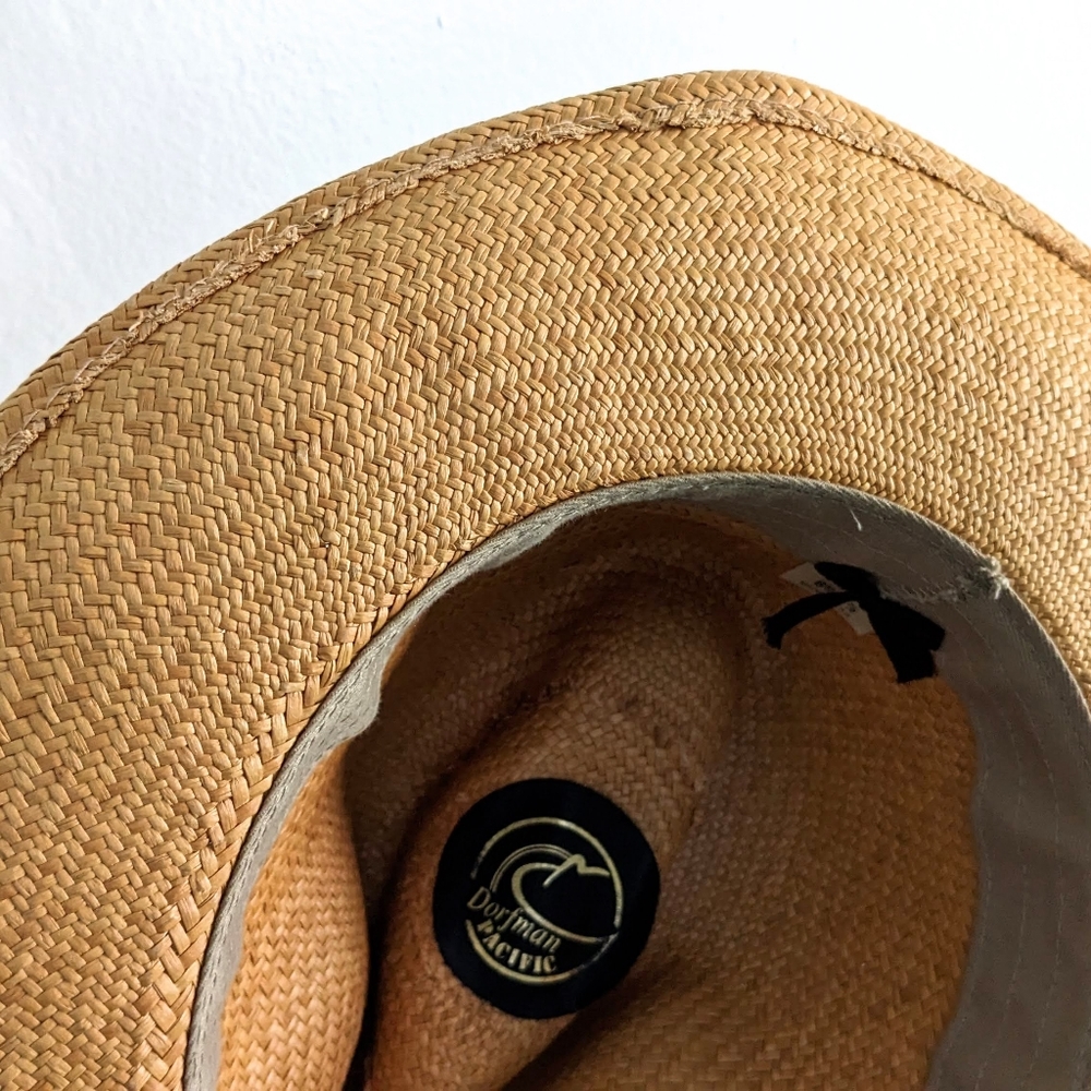 Sold! Vintage Dorfman Pacific Straw Rancher Fedora Sun Hat - Picture 9 of 10